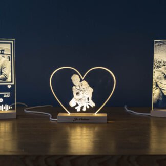 maphotosurbois - cadeau fête des mères - gravure bois - support bois acrylique lumineux